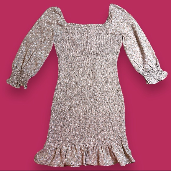 NWT Vernacular Crinkle Stretch Puff Sleeve Dress in Floral Print. ๐บ Size Small - Picture 3 of 12